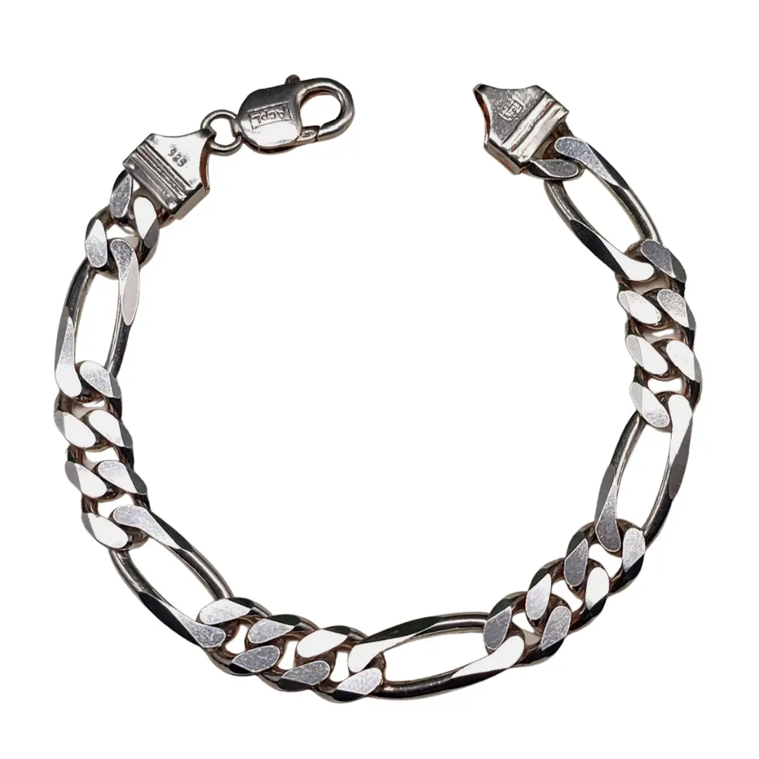 Figaro Fine Chain Bracelet  Sterling Silver  Meadowlark Jewellery